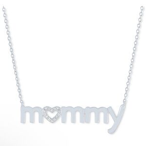 NWOT Diamond Mommy Necklace in Sterling Silver